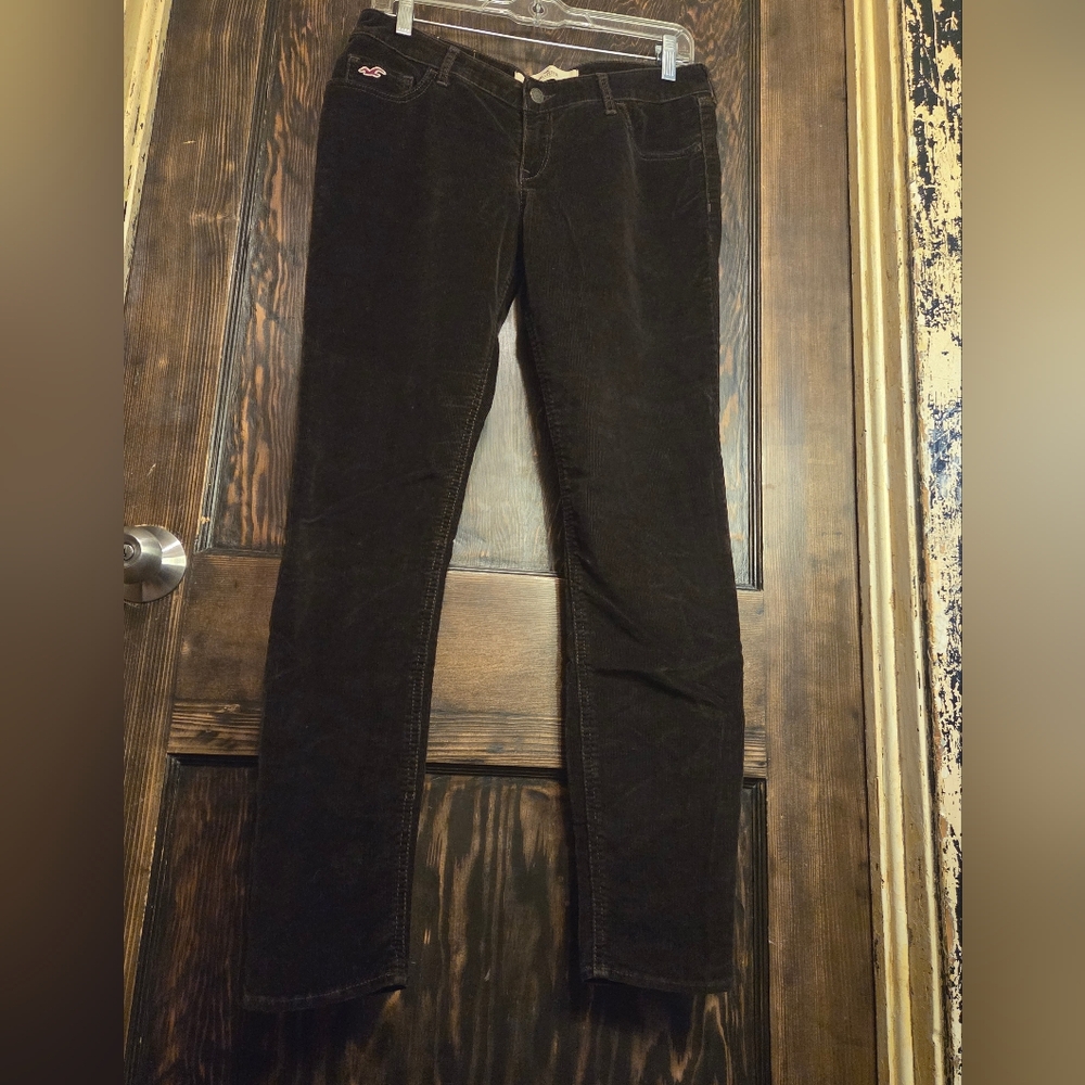 Vintage Y2k Hollister Dark Brown Brushed Corduroy Pants